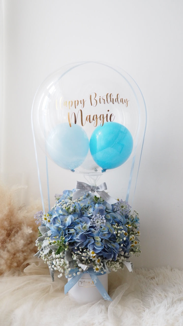 FXB013 - 熱氣球繡球花花盒