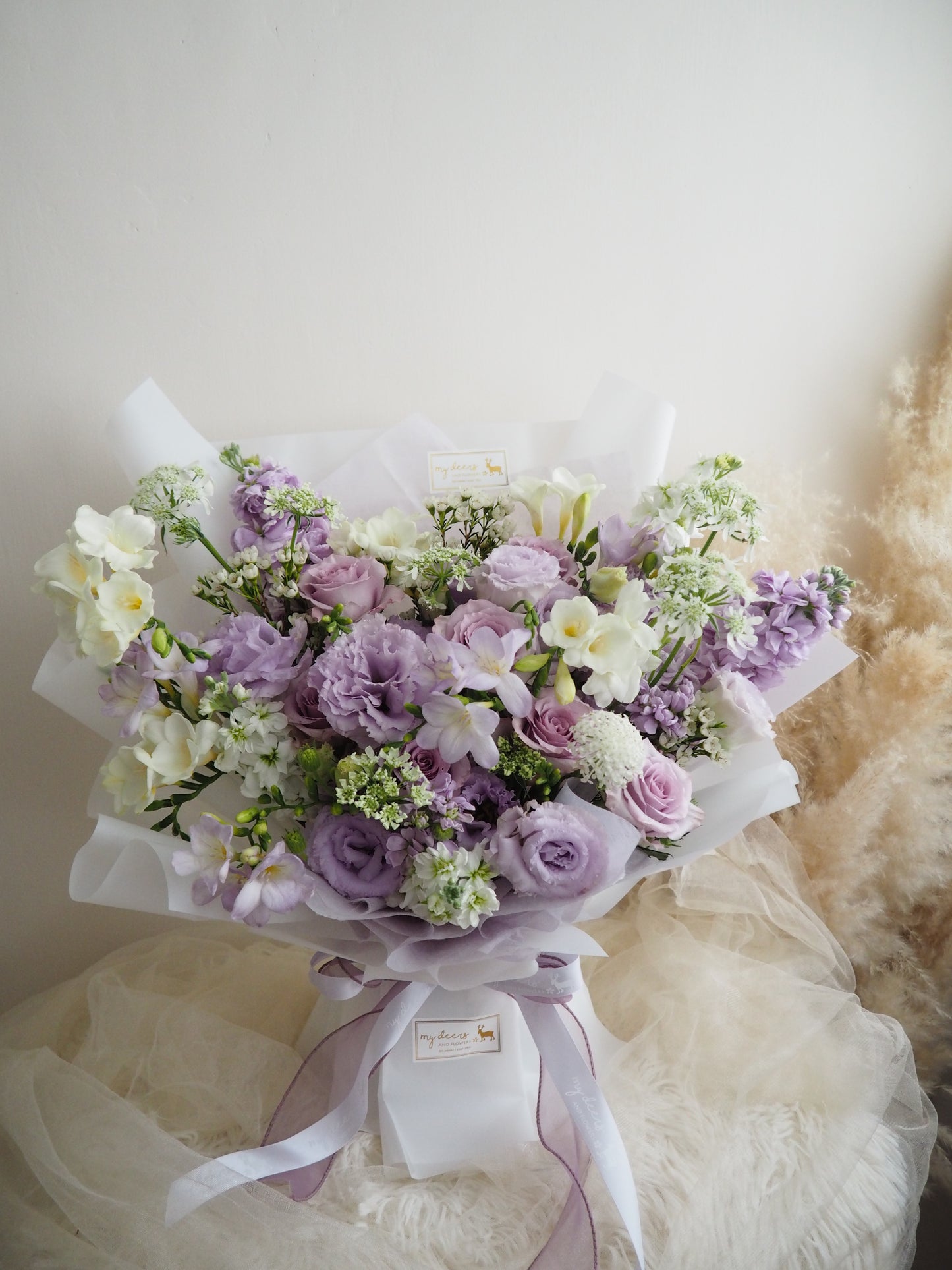 FQ012- “Ethereal Elegance" 紫玫瑰高貴花束|生日花束|感恩花束|週年紀念花束