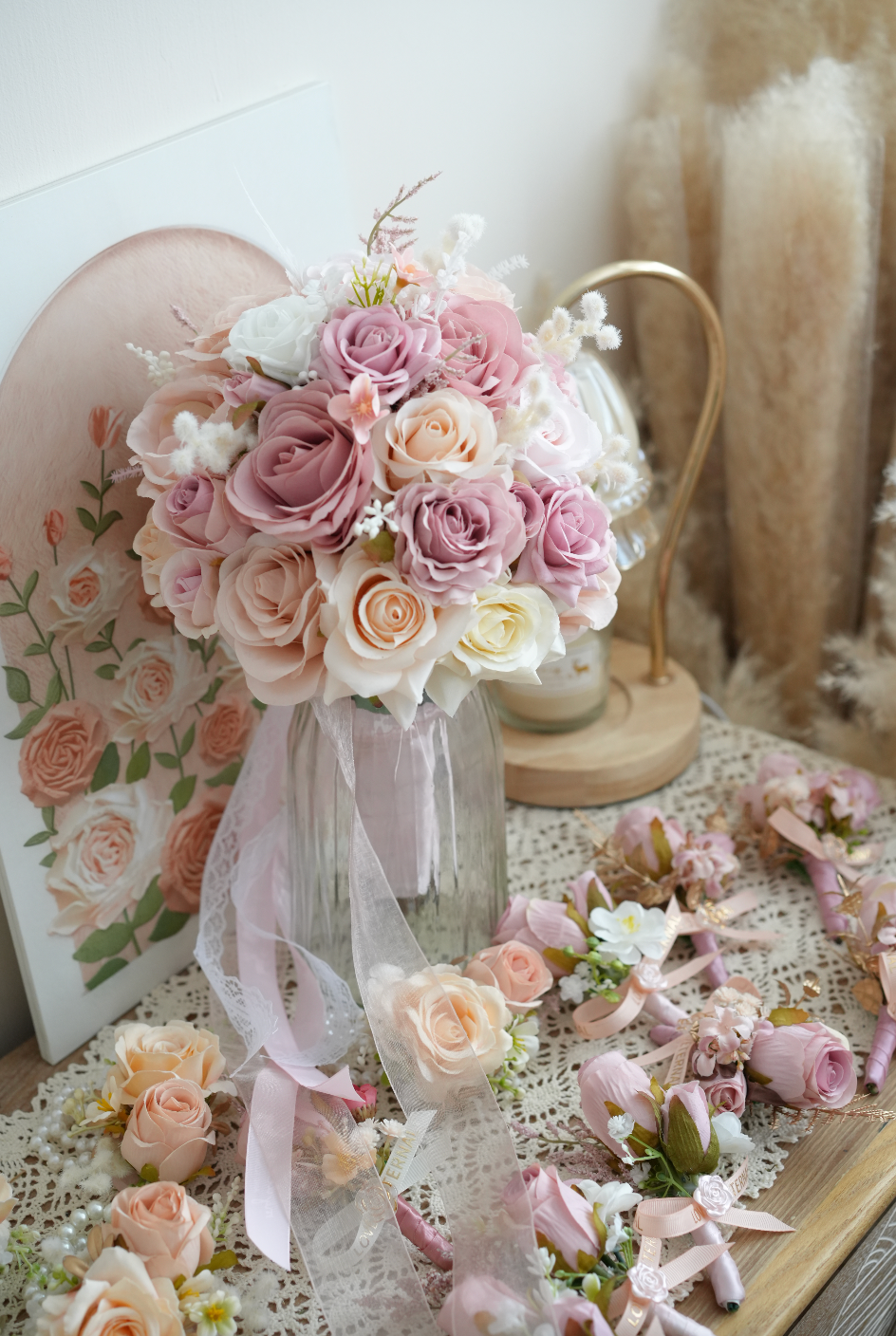 SW005 - Pink tone 襟花/手花