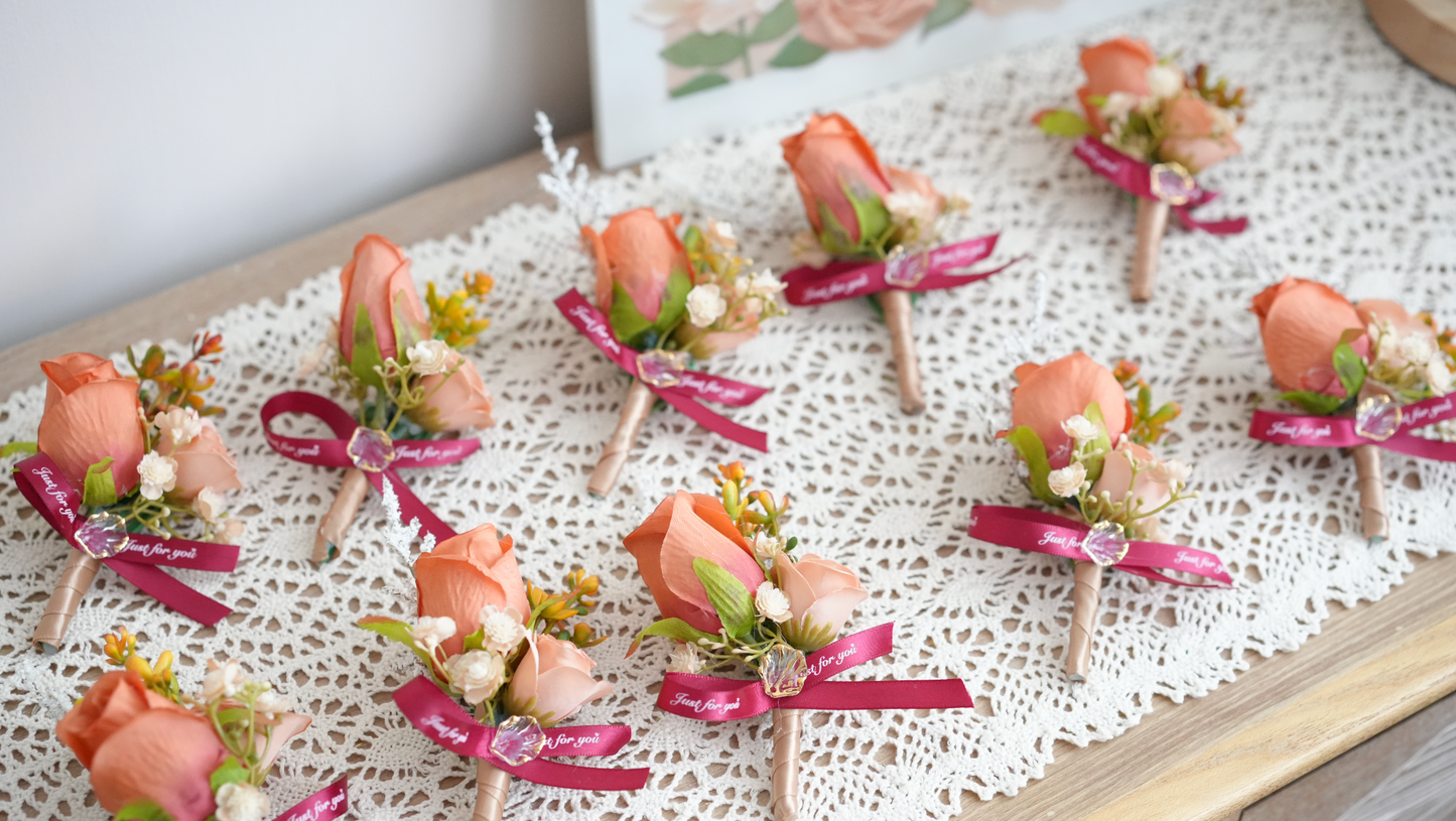 SW006 - Golden Orange 襟花/手花