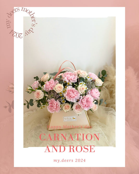 M002 - Blossom Bliss Pink Carnation Collection 浪漫櫻花粉紅康乃馨鮮花盒｜2026母親節禮物
